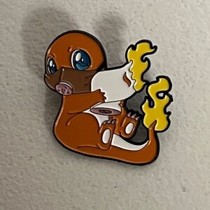 Pokemon Charmander Sick Mask Enamel Pin Covid Flu Toilet Paper Charizard Orange
